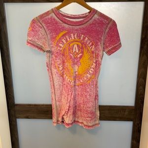 Pink affliction t shirt